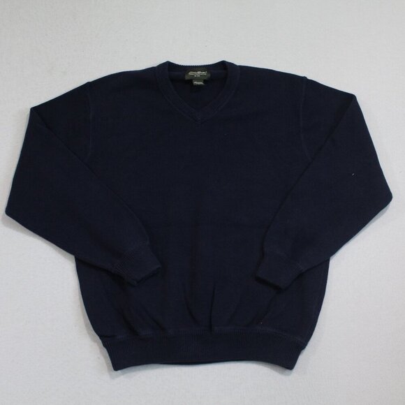 Eddie Bauer Men Blue Knit Cardigan Heavy Sweater Size Large - Picture 1 of 7